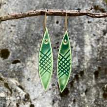 Load image into Gallery viewer, Jade Leaf Earrings