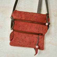 Load image into Gallery viewer, SUEDE SATCHEL - FAN PRINT