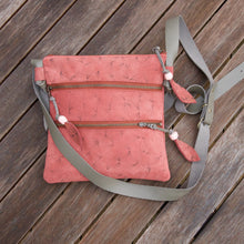 Load image into Gallery viewer, SUEDE SATCHEL - FAN PRINT