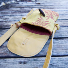 Load image into Gallery viewer, MINI SATCHEL - yellow Kauri print