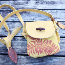 Load image into Gallery viewer, MINI SATCHEL - yellow Kauri print