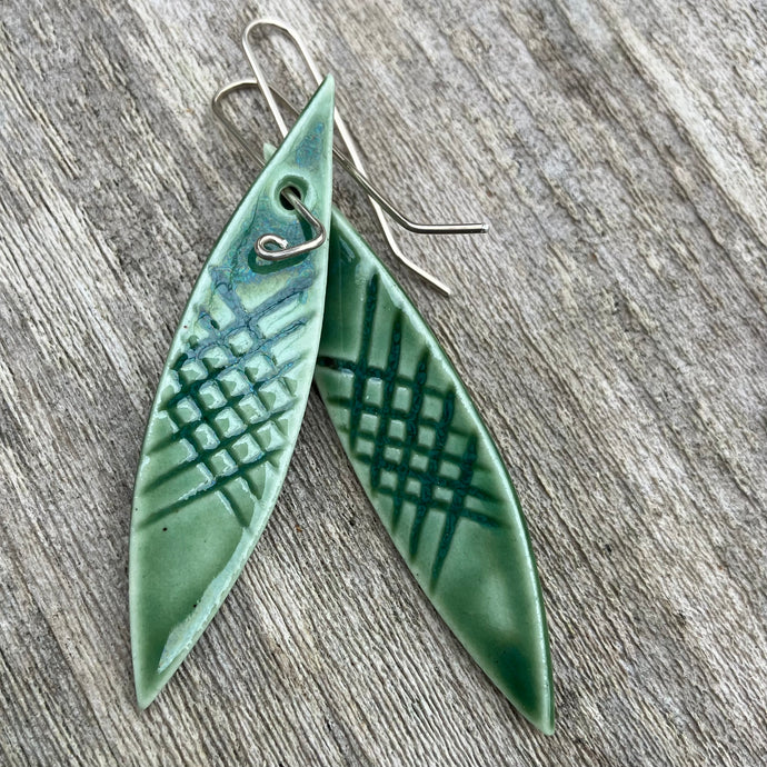 Jade Leaf Earrings