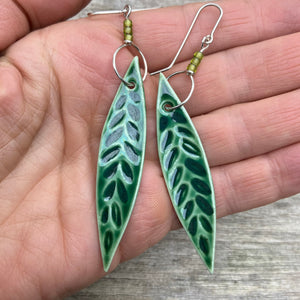 Long emerald green leaf