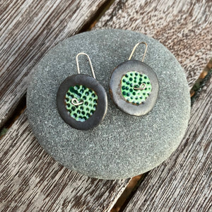 Spotted Disc Earrings