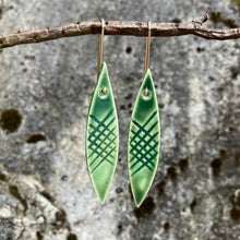 Load image into Gallery viewer, Jade Leaf Earrings