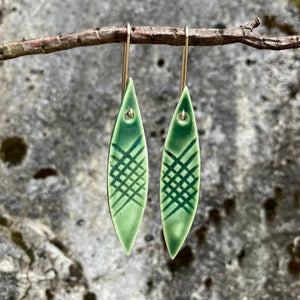 Jade Leaf Earrings