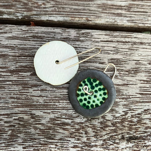 Spotted Disc Earrings