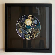 Load image into Gallery viewer, ‘NIGHT GARDEN’ original textile, framed