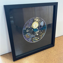 Load image into Gallery viewer, ‘NIGHT GARDEN’ original textile, framed
