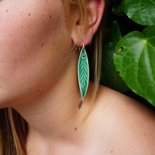 Load image into Gallery viewer, Jade Leaf Earrings