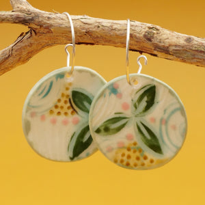 Floral Disc Earrings