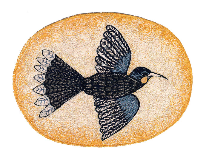 ‘ON THE WING - HUIA’ Textile Print