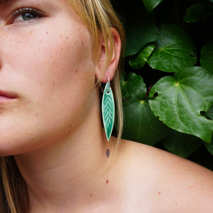 Jade Leaf Earrings