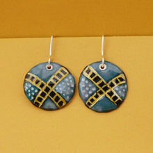 Load image into Gallery viewer, Disc Earrings - Crosses